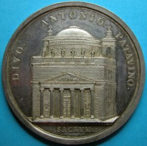 Medaglia per la "Posa della prima pietra del tempio di S. AntonioTaumaturgo"